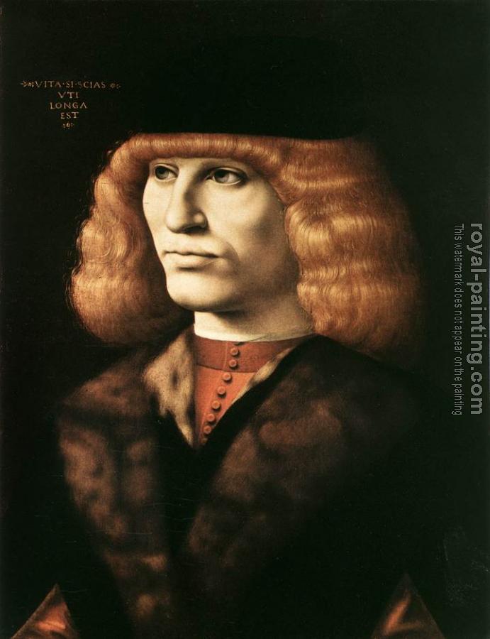 Giovanni Ambrogio De Predis : Portrait of a Young Man